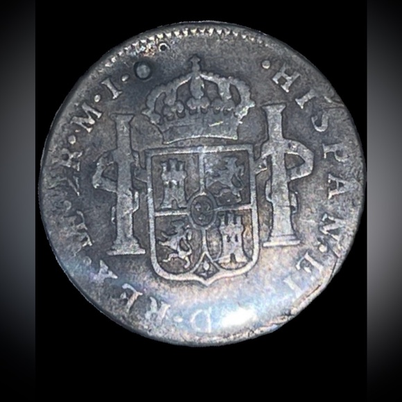 1780 Silver 2 Reales Pirate Coin · Carlos III · Colonial Era Treasure · Holed - Picture 4 of 4